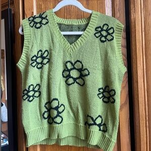 Medium green sweater vest